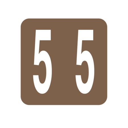 Nevs Smead - Filing Labels - Large - Number 5 1-1/4" x 1-1/4" Brown XN-SQS-5